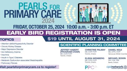 Pearls for Primary Care virtual conference - October 25, 2024